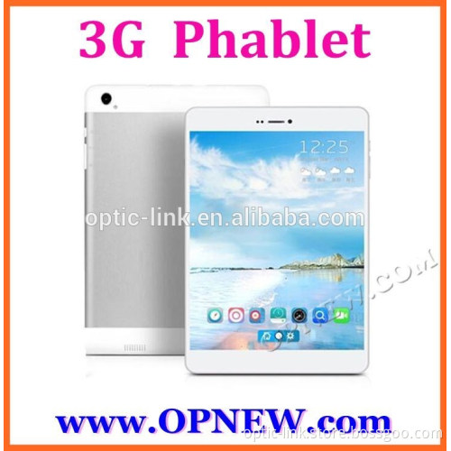 7.85 inch 3G Phablet tablet pc 1024*768 IPS touch screen MTK8312 WCDMA 850/2100 GSM phone call Dual Sim Bluetooth